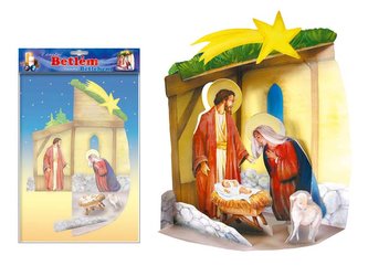 betlém BSG4-002 skládací s glitrem 1120001