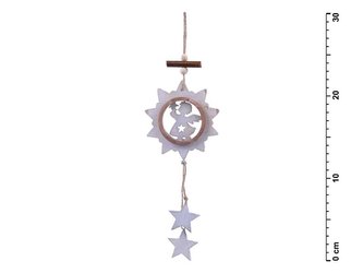 závěs Anděl dřevěný 30cm HW-52887D 8885506