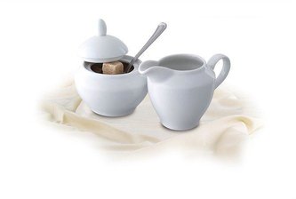 Konvička na mléko, porcelánová, 15 cl, ROTBERG "Basic", bílá