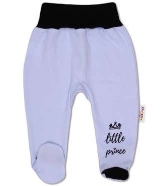 Baby Nellys Kojenecké polodupačky, Little Prince - modré; 56 (1-2m)