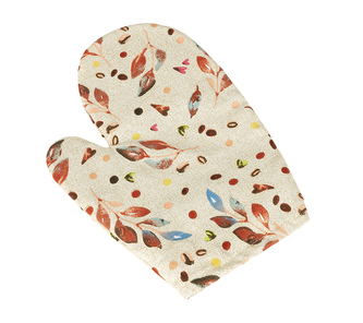 Kuchyňská chňapka - Lísteček hnědá, béžová - 28x18 cm