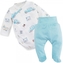 Zavinovací kojenecké body + polodupačky Blue Car 2D, modrá/bílá. vel. 56; 56 (1-2m)