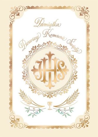 Karnet B6 Komunia. Ornament