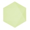 EKO - papírové talíře Hexagonal - Vert Decor, pastelově zelené - 26,1 x 22,6 cm, 6ks