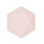 EKO - papírové talíře Hexagonal - Vert Decor, pastelově růžové - 20,8 x 18,1 cm, 6ks