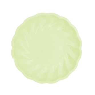 EKO - papírové talíře kulaté - Vert Decor, pastelově zelené - 22,9 cm 6 ks