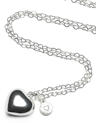 Proud MaMa Přívěšek mexická bola Heartchain srdíčko v barvě stříbrné 427