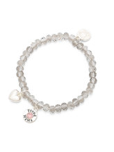 Proud MaMa Náramek Charm s růžovým kamínkem transparentní 432