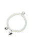 Proud MaMa Náramek Charm s hvězdičkou a srdíčkem bílý 408