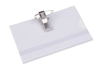 Jmenovka s klipem a zavíracím špendlíkem, 88 x 54 mm, VICTORIA 1ks Jmenovka s klipem a zavíracím špendlíkem, 88 x 54 mm, VICTORIA 1ks