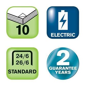 Sešívačka "Fixativ 10BX", modrá, elektrická, 10 listů, RAPID