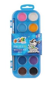 Vodové barvy, 12 barev, 28 mm, COOL BY VICTORIA