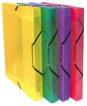 Desky s gumičkou "Propyglass", červené, PP, 30 mm, A4, VIQUEL