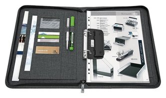 Konferenční desky "College", šedá, A4, PP, 2 kroužky, WEDO