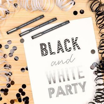 Liner "Pigment liner 308", černá, sada, 12 šířek stopy, STAEDTLER 308-9 TB12