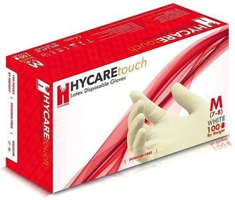 Ochranné rukavice, jednorázové, latexové, vel. S, nepudrované, 100 ks Ochranné rukavice, jednorázové, latexové, vel. S, nepudrované, 100 ks