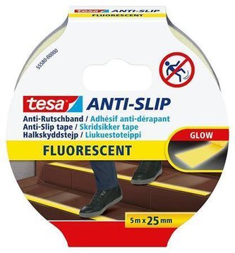 Protiskluzová páska "Anti-Slip 55580", fluorescenční, 25 mm x 5m, TESA Protiskluzová páska "Anti-Slip 55580", fluorescenční, 25 mm x 5m, TESA
