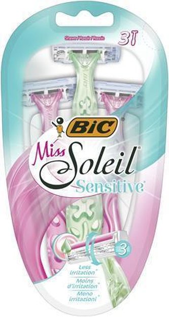 Dámský jednorázový holicí strojek "MISS SOLEIL SENSITIVE", 3 ks, BIC 957599