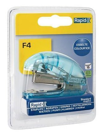 Mini sešívačka "Colour`Ice", modrá, 24/6, 26/6, 10 listů, RAPID