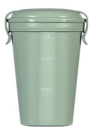 Hrnek s víčkem "Lunch&Go", zelená, 600 ml, plast, CURVER 249951 Hrnek s víčkem "Lunch&Go", zelená, 600 ml, plast, CURVER 249951