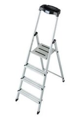 Schůdky, 4 schody, hliníkové, KRAUSE "Safety"