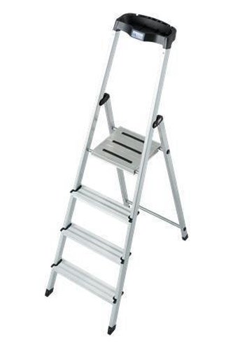 Schůdky, 4 schody, hliníkové, KRAUSE "Safety"