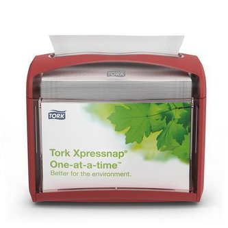 Dávkovač ubrousků, N4 system,  155x201x150 mm, TORK "Xpressnap", červený