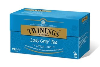 Čaj, černý, 25x2 g, TWININGS "Lady grey" Čaj, černý, 25x2 g, TWININGS "Lady grey"