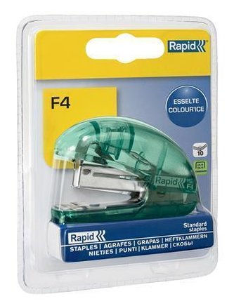 Sešívačka "Colour`Ice", zelená,  24/6, 26/6, mini, 10 listů, RAPID