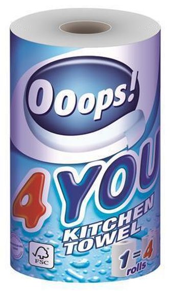 Kuchyňské utěrky "Ooops! 4You", 2vrstvé, 200 útržků, 1 role
