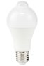 NEDIS LED žárovka E27/ A60/ 8,5 W/ 220 V/ 806 lm/ 3000 K/ teplá bílá/ detekce pohybu/ matná