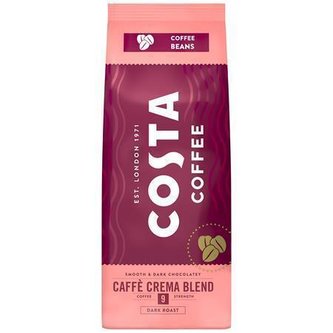 Káva "Café Crema Blend", tmavě pražená, zrnková, 500 g, COSTA