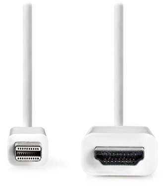 NEDIS kabel mini DisplayPort – HDMI/ mini DisplayPort zástrčka - HDMI zástrčka/ bílý/ bulk/ 2m
