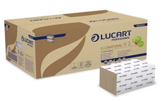 Ručníky "EcoNaturalV2", skládané V, dvouvrstvé, Havana. LUCART