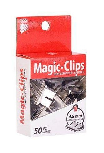 Klip na dokumenty, 4,8 mm, ICO "Magic Clips" Klip na dokumenty, 4,8 mm, ICO "Magic Clips"