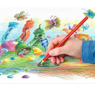 Barevné pastelky "Ergo Soft", 12 barev, trojhranná, STAEDTLER