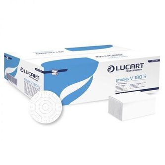 Ručník "Strong V180S", sněhově bílá, skládaný do V, 2 vrstvy, 180 listů, LUCART 863061J