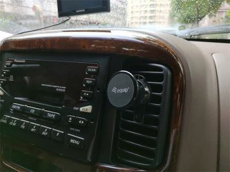 Držák mobilního telefonu do auta, magnetický, lze připevnit na mřížku chladiče, EQUIP 245431