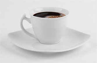 Čajový set  "Quadrato", bílá, porcelán, podšálek čtvercový, 25 cl, ROTBERG