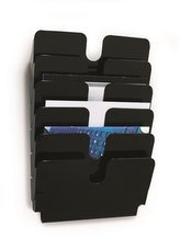 Držák na letáky "FLEXIPLUS 6", černá, A4 na šířku, nástěnný, DURABLE