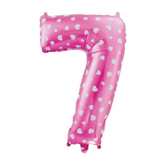 Nafukovací číslice '7' růžová 61 cm