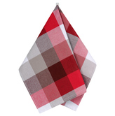 Kuchyňská utěrka 1 ks - Kostka červená, hnědá - 50x70 cm