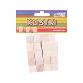 Dřevěné kostičky, přírodní 15 x 15 x 15 mm - 36 ks