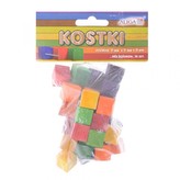 Dřevěné kostičky, různobarevné 15 x 15 x 15 mm