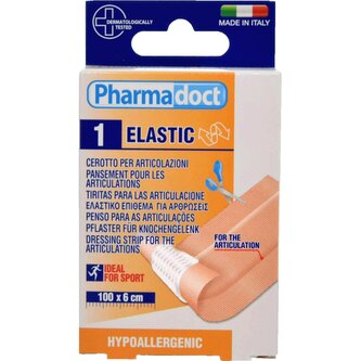 Pharmadoct náplast ELASTIC hnědá 100 x 6 cm