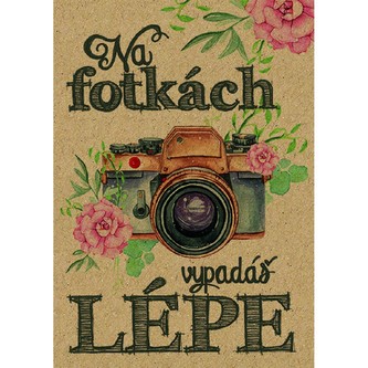 Přáníčko BeBechy - A6 - recyklovaný papír - Fotka