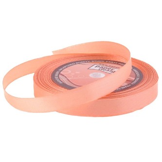 Stuha saténová 12 mm/32 m - lososová