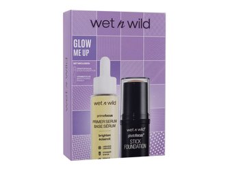 Wet n Wild Glow Me Up make-up v tyčince Photo Focus Stick Foundation 12 g Soft Beige + podkladové sérum Prime Focus Brighten Primer Serum 30 ml