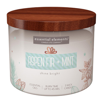 Svíčka oválná váza Candle-lite, Aspen Fir & Mint - 418g