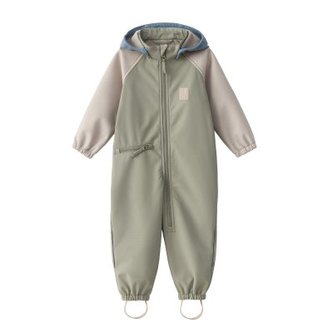 LEOKID Softshellový overal Color Block Wood Sage vel. 9 - 12 měsíců (vel. 74)
